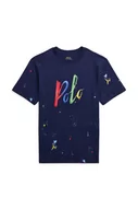 Koszulki dla chłopców - Polo Ralph Lauren t-shirt bawełniany dziecięcy kolor granatowy z nadrukiem - miniaturka - grafika 1