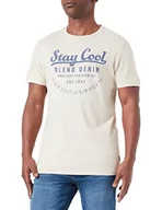 Koszulki męskie - Blend Męski T-shirt 20714552, 141107/Oyster Gray, S - miniaturka - grafika 1