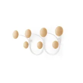 Wieszaki i stojaki - UMBRA wieszak na ubarnia DOTSY 7 biało naturalny - miniaturka - grafika 1