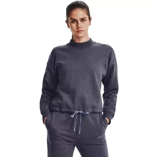 Damska bluza treningowa nierozpinana bez kaptura UNDER ARMOUR Essential Script Crew - srebrna - Bluzy sportowe damskie - miniaturka - grafika 1