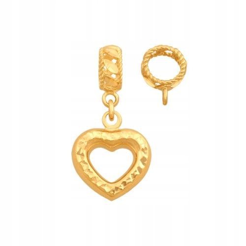 Złota Przywieszka Serduszko Serce 585 0.85 g Rodium