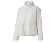 Kurtki i kamizelki sportowe damskie - CRIVIT Kurtka damska z polaru sherpa (M (40/42), Biały) - miniaturka - grafika 1