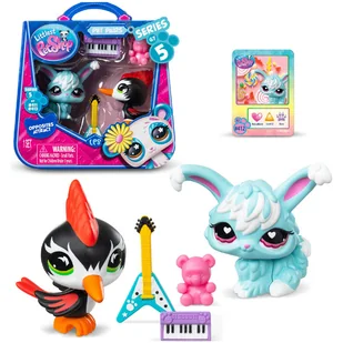 Littlest Pet Shop seria 5 Punk & Pastel 2-pak #411 i #412 10411 - Figurki dla dzieci Littlest Pet Shop seria 5 Punk & Pastel 2-pak #411 i #412 10411 - Figurki dla dzieci - miniaturka - grafika 1