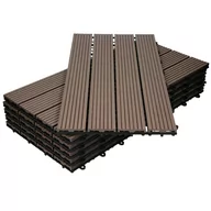 Podesty i deski tarasowe - Zestaw 2 paneli podłogowych P2 WPC 60x30 ciemny brąz
ack Panel podłogowy WPC 60x30 ciemnobrązowy - miniaturka - grafika 1