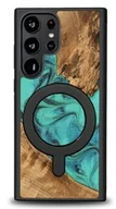 Etui i futerały do telefonów - Bewood Drewniane etui Unique - Turquoise do MagSafe do Galaxy S23 Ultra - miniaturka - grafika 1
