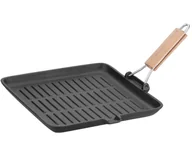 Patelnie - PATELNIA GRILL ŻELIWNA 24cm KRISBERG KS-7563 - miniaturka - grafika 1