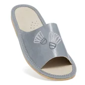 Buty dla dziewczynek - Kapcie dziecięce pantofle domowe skórzane lekkie i wygodne lotki - miniaturka - grafika 1