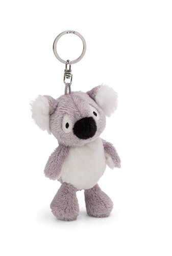 Breloczek do kluczy Koala Barry 10cm szary - Pluszowy towarzysz przytulanka zwierzęca z kółkiem na klucze do smyczy, torby albo plecaka