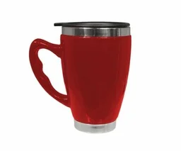 Ceramiczny kubek termiczny 350 ml CERIO (czerwony) - Kubki termiczne - miniaturka - grafika 1
