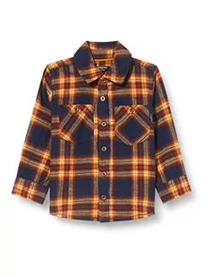 Noppies Baby Dziecięcy chłopcy B Shirt Ls Rodos Koszula, Black Iris - P554, 50 - Bluzki dla niemowląt - miniaturka - grafika 1