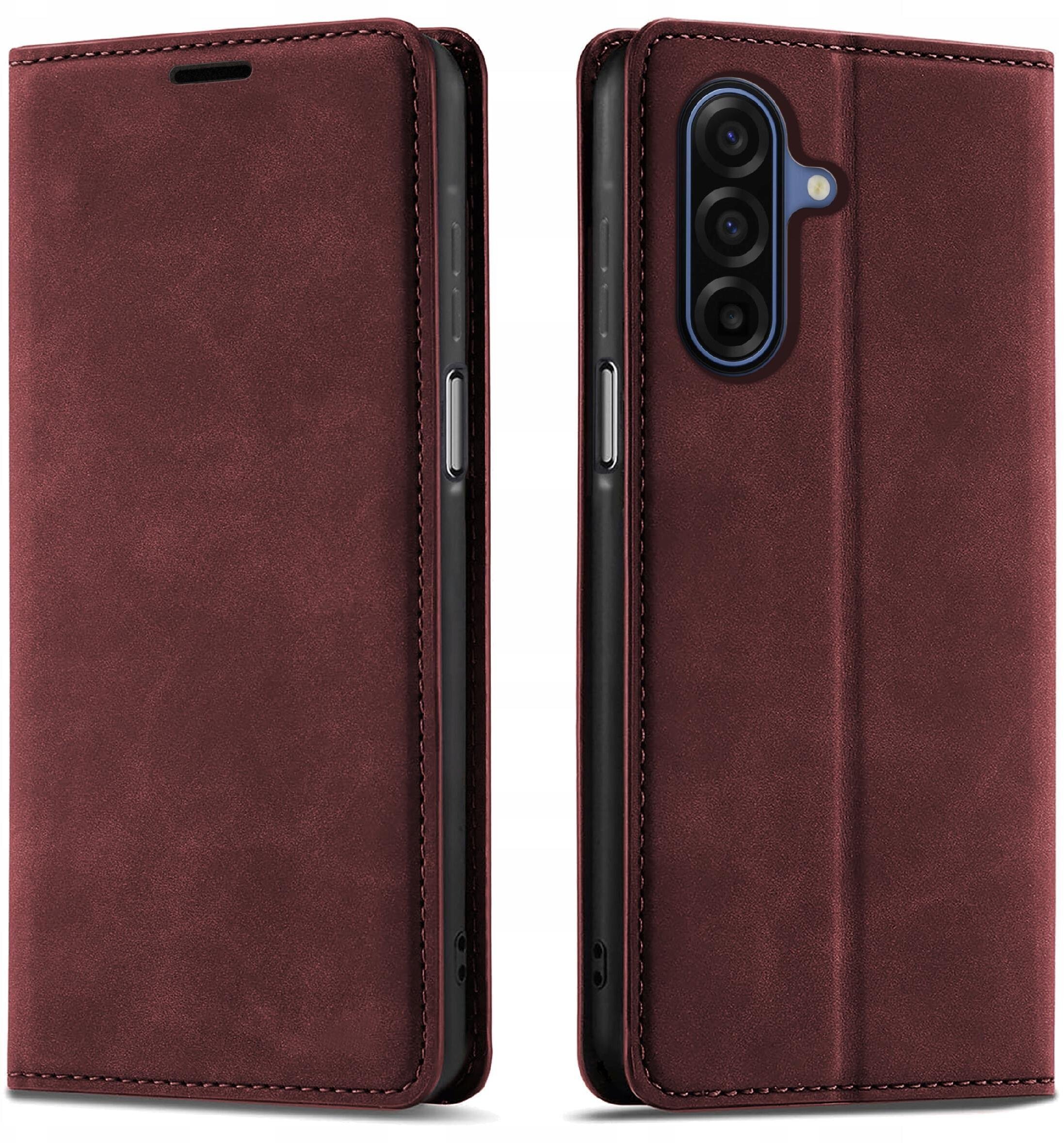 krainaGSM Etui Z Klapką Do Samsung A17 5G Zamykane Magnetyczne Skórzane + Szkło 9H