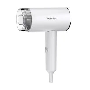 Suszarka turystyczna do włosów Warmtec T160 o mocy 1600 W w kolorze białym ze składaną rączką - Suszarki do rąk i włosów - miniaturka - grafika 1