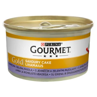 Purina Gourmet Gold Savoury Cake z Jagnięciną i zieloną fasolą 85g 13062 - Mokra karma dla kotów - miniaturka - grafika 3