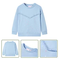 Bluzy dla dziewczynek - Bluza dziecięca - niebieska - 104 - Bluza Dla Dziecka - miniaturka - grafika 1