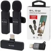 Mikrofony komputerowe - 2x MIKROFON BEZPRZEWODOWY KRAWATOWY Z ODBIORNIKIEM ADAPTER USB-C LIGHTNING - miniaturka - grafika 1