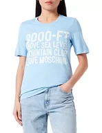 Koszulki i topy damskie - Love Moschino T-shirt damski, jasnoniebieski, 42 - miniaturka - grafika 1
