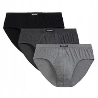 Majtki męskie - SLIPY MAJTKI MĘSKIE bawełniane 3BMP-006 3-pak Atlantic wygodne *L - miniaturka - grafika 1