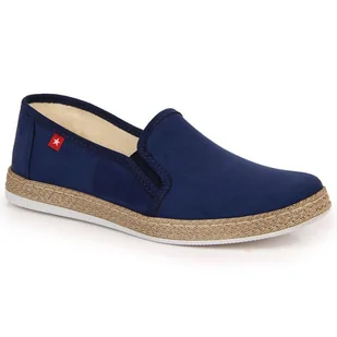Espadryle slip on Big Star W JJ276003 granatowe niebieskie - Slip on damskie - miniaturka - grafika 1