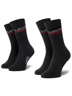 Skarpetki dla dzieci - Levi's Zestaw 2 par wysokich skarpet unisex 37157-0153 Czarny - miniaturka - grafika 1
