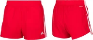 Spodenki męskie - Spodenki damskie adidas Woven 3-Stripes Sport Shorts czerwone GN3108-S - miniaturka - grafika 1