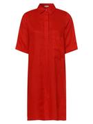Sukienki - Marie Lund - Damska sukienka lniana, czerwony - miniaturka - grafika 1