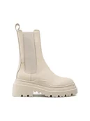 Botki damskie - Badura Sztyblety 2131 Beżowy - miniaturka - grafika 1