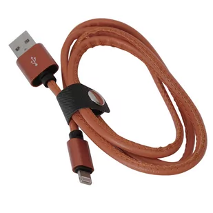 Platinet USB LIGHTNING LEATHER CABLE 1M BROWN - Kable USB - miniaturka - grafika 2