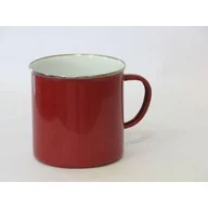 Kubki - Kubek emaliowany 1,1 l biało-kremowy - miniaturka - grafika 1