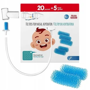 AKUKU WYMIENNE FILTRY HIGIENICZNE JEDNORAZOWEGO UŻYTKU DO ASPIRATORA 25SZT - Inne akcesoria do pielęgnacji dzieci - miniaturka - grafika 1