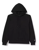Bluzy męskie - Champion Męska bluza z kapturem Legacy American Classics Heavy Powerblend Terry Tonal Logo, czarny, XXL - miniaturka - grafika 1