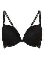 Biustonosze - GUESS Damski biustonosz push-up Kobiety czarny jednolity, 034C - miniaturka - grafika 1