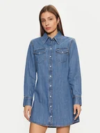 Sukienki - Tommy Jeans Sukienka jeansowa Western DW0DW19853 Niebieski Regular Fit - miniaturka - grafika 1