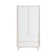 Szafy i szafki dla dzieci - Biała szafa dziecięca w dekorze brzozy 100x200 cm So Sixty – BELLAMY - miniaturka - grafika 1