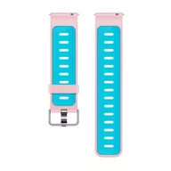 Paski - Beline pasek Watch 20mm Double Color Silicone różowo-niebieski pink/blue box - miniaturka - grafika 1