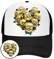 Czapki i chusty sportowe męskie - Czapka z Daszkiem Minionki Czarna z Nadrukiem Na Lato Siatka Bejsbolówka - miniaturka - grafika 1