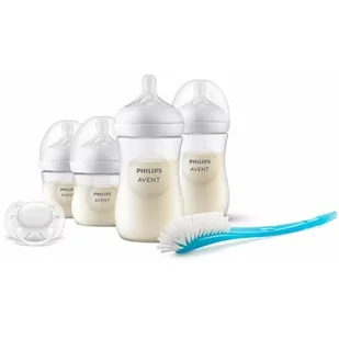 AVENT Zestaw startowy z serii NATURAL RESPONSE (butelki, smoczek ortodontyczny, szczotka) SCD838/11 - Butelki dla niemowląt - miniaturka - grafika 1