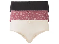 Majtki damskie - esmara® Figi damskie z biobawełną, 3 pary (XL (48/50), Czarny/różowy/pudrowy) - miniaturka - grafika 1