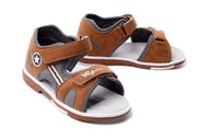 Buty dla dziewczynek - WOJTYŁKO 3S22307 brąz, sandały dziecięce, rozmiary 26-30 - Wojtyłko - miniaturka - grafika 1