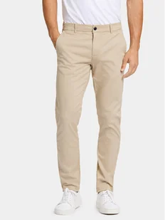 Lindbergh Chinosy 30-005044 Beżowy Slim Fit - Spodnie męskie - miniaturka - grafika 1