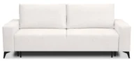 Sofy i kanapy - Sofa rozkładana FORTIS, sofa z funkcją spania i podstawą do spania, sofa rozkładana, sofa na metalowych nóżkach, sofa z teksturowanej tkaniny, kolor: biały - miniaturka - grafika 1