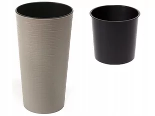 LAMELA Doniczka plastikowa 19 cm szara LILIA DŁUTO - Donice - miniaturka - grafika 1