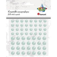 Pozostałe akcesoria dla plastyków - Titanum Kryształki samoprzylepne okrągłe blady nieb. 60szt - miniaturka - grafika 1