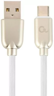 Gembird Kabel USB Kabel USB 2.0 typ C AM/CM 1m oplot gumowy biały CC-USB2R-AMCM-1M-W - Kable komputerowe i do monitorów - miniaturka - grafika 1