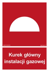 BB005 KUREK GŁÓWNY INSTALACJI GAZOWEJ, KN - FOLIA PODŁOGOWA NIEŚWIECĄCA; (250X370MM) - Systemy ekspozycyjne i znaki informacyjne - miniaturka - grafika 1