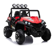 Jeździki dla dzieci - Import SUPER-TOYS SUPER-TOYS MEGA BUGGY 4X4 2x12V SPEED NEW DLA 2 DZIECI MĘKKIE KOŁA MIĘKKIE SIEDZENIA/S2588  S-2588-1-CZERWONY - miniaturka - grafika 1