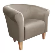 Fotele - ATOS Fotel Milo MG09 nogi buk jasny szary beż - miniaturka - grafika 1