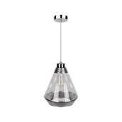 Lampy sufitowe - Britop LAMPA wisząca MISTRAL 15840128 loftowa OPRAWA szklany ZWIS stożek chrom przezroczysty - miniaturka - grafika 1