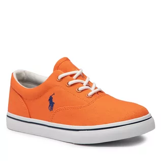 Trampki damskie - Polo Ralph Lauren Tenisówki Keaton RF103442 Orange/Royal - grafika 1