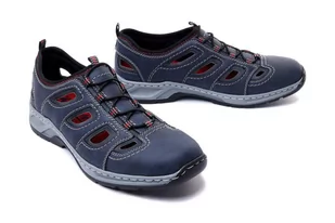 RIEKER 14266-14 blue, półbuty męskie - Rieker - Półbuty męskie - miniaturka - grafika 1
