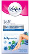 Veet Easy-Gelwax, plastry z woskiem do depilacji ciała i nóg, 40 szt.